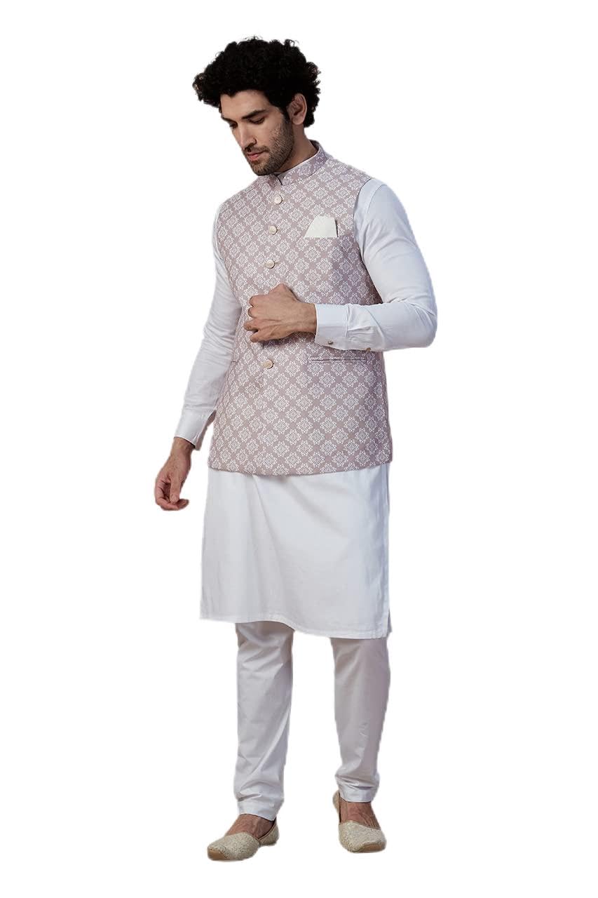 Manyavar Mens Nehru Jacket (JAC282-309_Brown