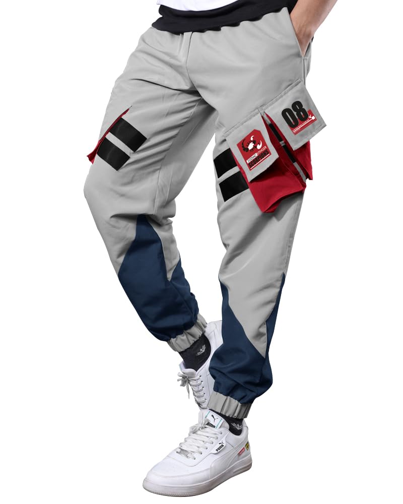 Noble Monk Track Pant For Men | Stylish Track Pants | Cargo Pockets |Baggy Fit JoggerS For Men