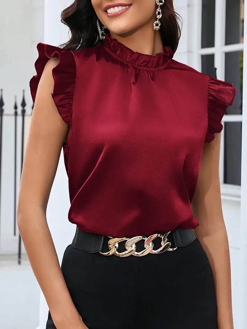 Indoprimo Satin Western Stylish Top For Women | Top For Office & Casual Wear