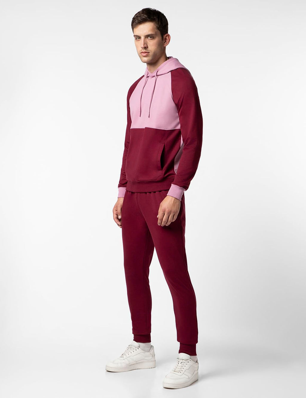 FYLTR Mens Colourblock Hoodie & Jogger Casual Co-ord Set - Raglan Sleeve Detail | Utility Side Pockets | Full Sleeve