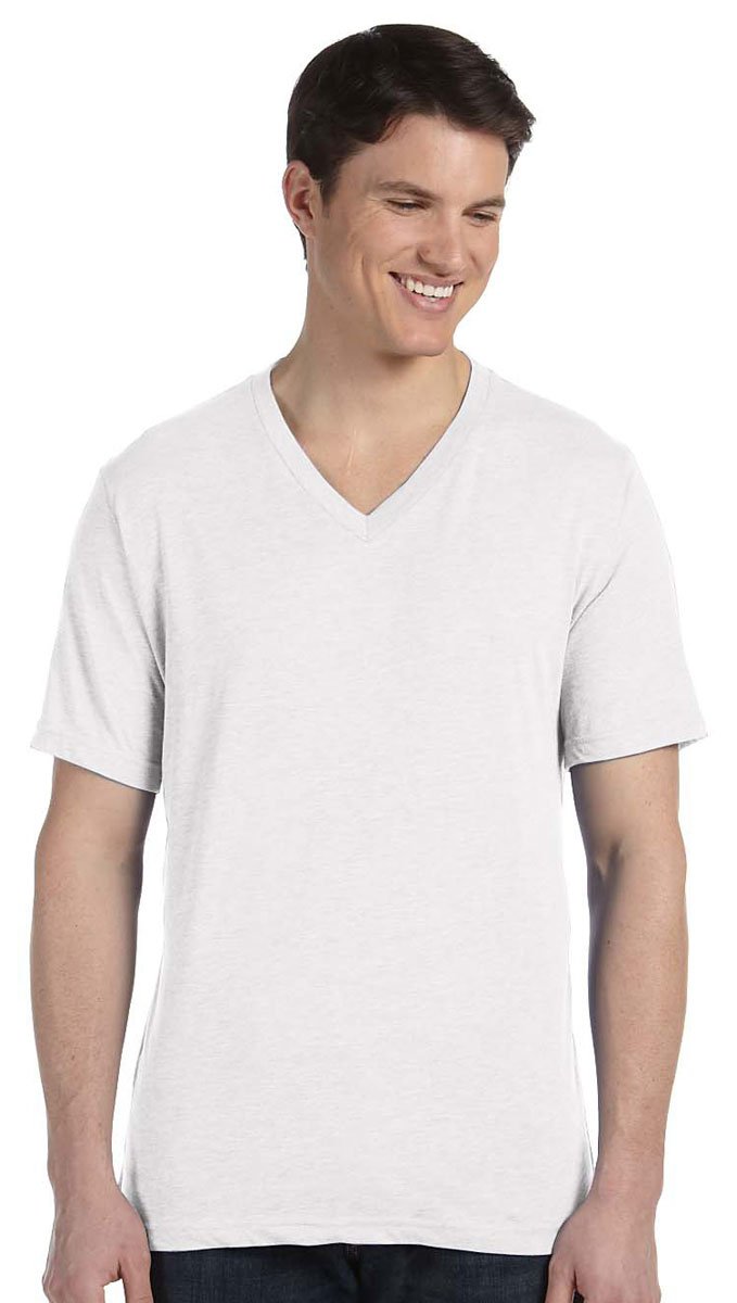 Unisex Triblend V-Neck T-Shirt - BLUE TRIBLEND - S(D0102H7WXKT)