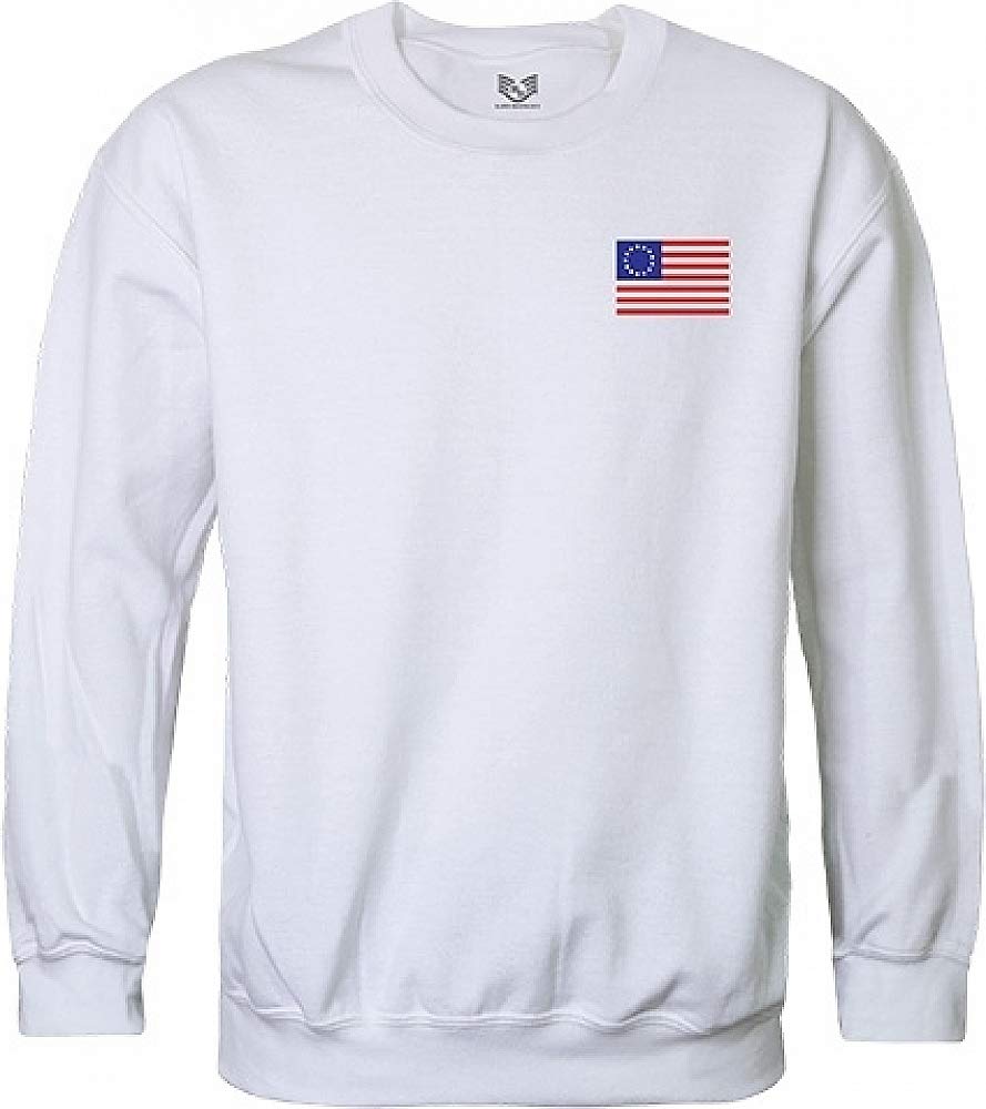 Graphic Crewneck, Betsy Ross 1, White, XL