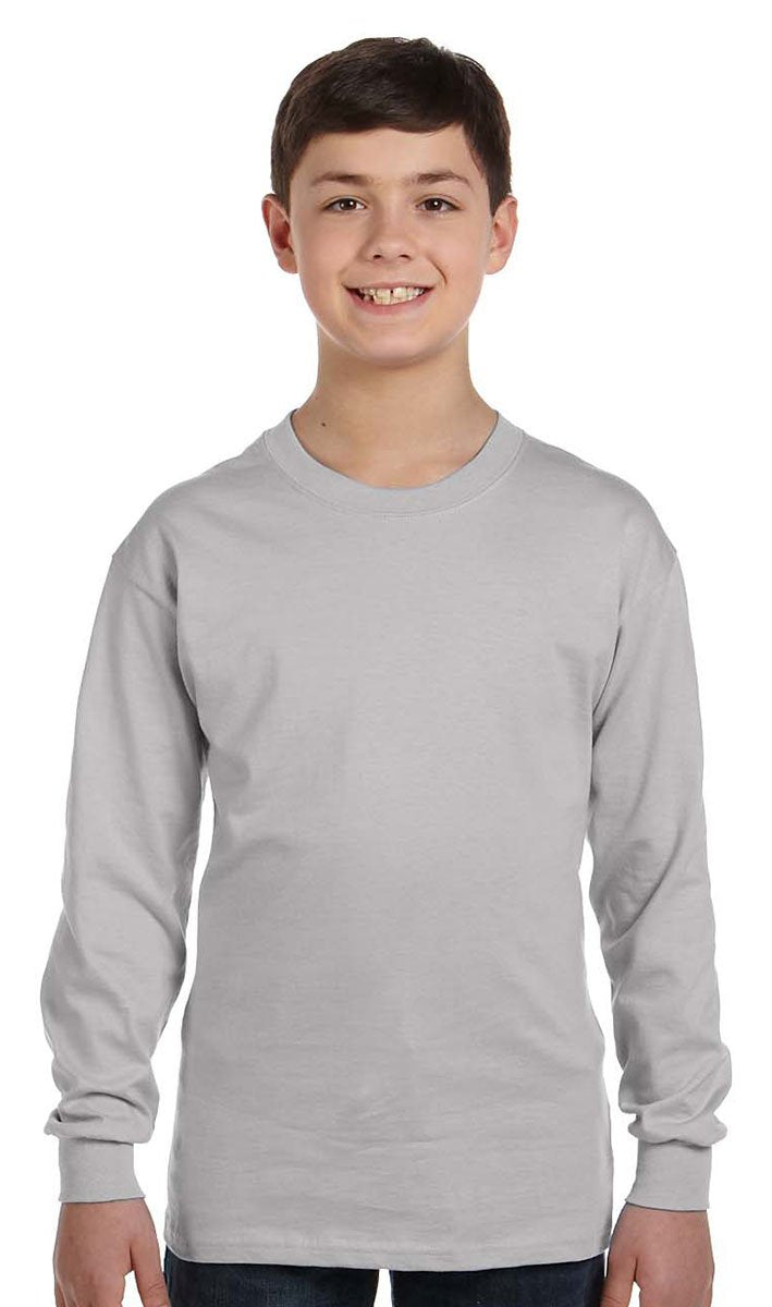 Youth Authentic-T Long-Sleeve T-Shirt - BLAcK - XS(D0102H2HX8g)