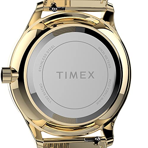 Timex Women's Modern Easy Reader 32mm Watch - Gold-Tone Case White Dial with Gold-Tone Stainless Steel Mesh Bracelet