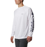 columbia Mens Terminal Tackle Long Sleeve Shirt, WhiteNightshade Logo, 3X Big