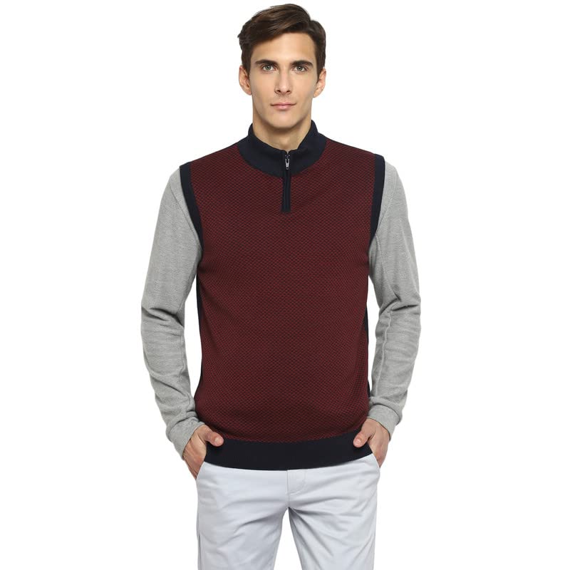 Turtle Men Red & Navy Blue Striped Neck Pullover