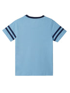 The Souled Store Official Space Traveller: Glow in The Dark Kids and Boys Graphic Printed Regular fit Half Sleeve Cotton Blue Co