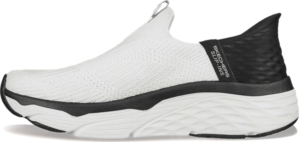 Skechers Women's Hands Free Slip-Ins Max Cushioning Elite-Smooth Transition Sneaker, White/Black, 10