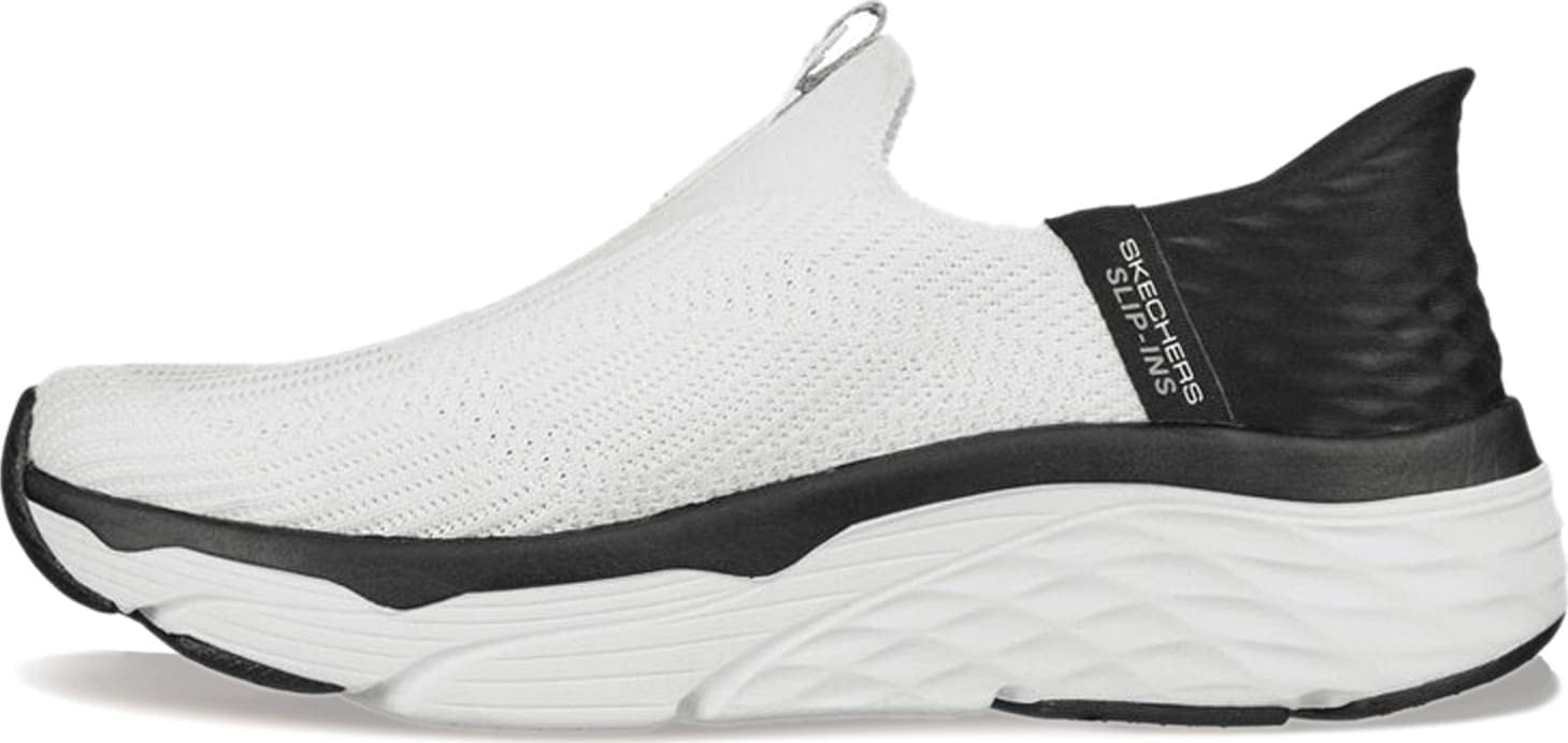 Skechers Women's Hands Free Slip-Ins Max Cushioning Elite-Smooth Transition Sneaker, White/Black, 10