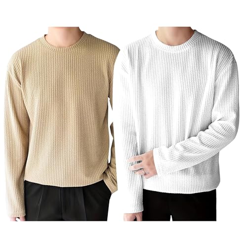 I Enterprise MenS Cotton Bland T Shirt | Round Neck | Full Sleeve | Plain | Combo Pack Of 2 - Regular Fit*T2_Sr94-Sr56*L