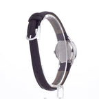 Timex Women's Easy Reader 25mm Watch - Silver-Tone Case Black Dial with Black Leather Strap