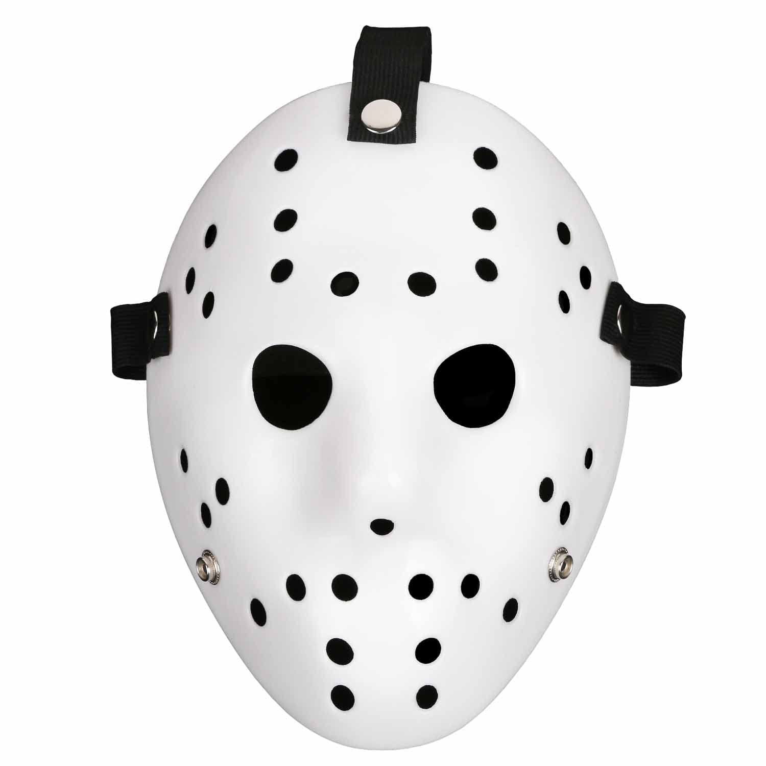 CASACLAUSI Mask Cosplay Halloween Costume Mask Prop Horror Hockey Pure White