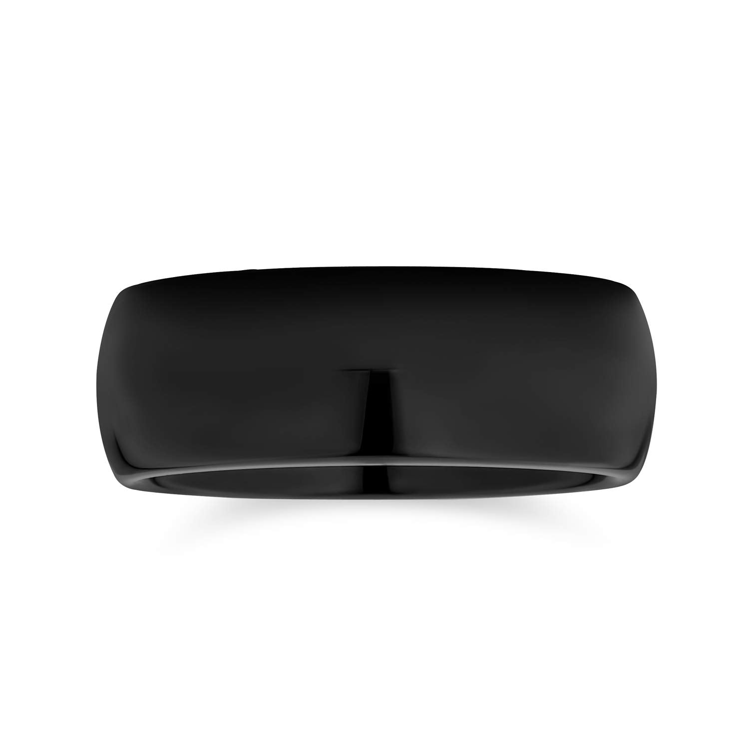 Bling Halloween Jewelry Black Tungsten Mens Wedding Band Ring 8mm size 7.5