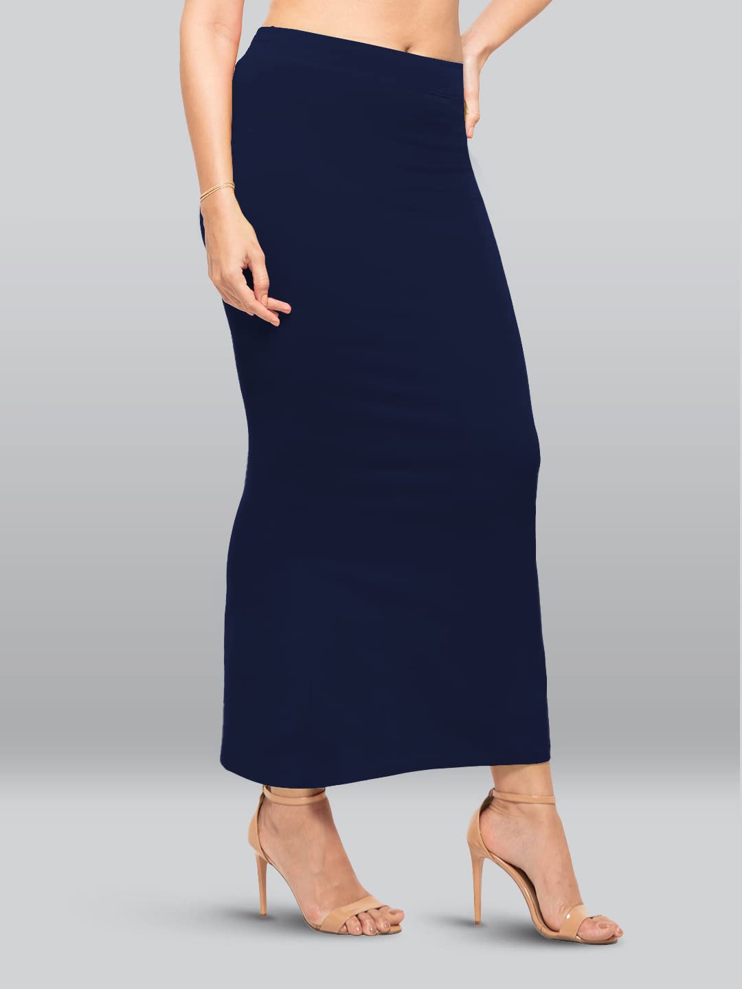 Lyra Lycra Saree Shapewear Petticoat for Womens Sarees Navy