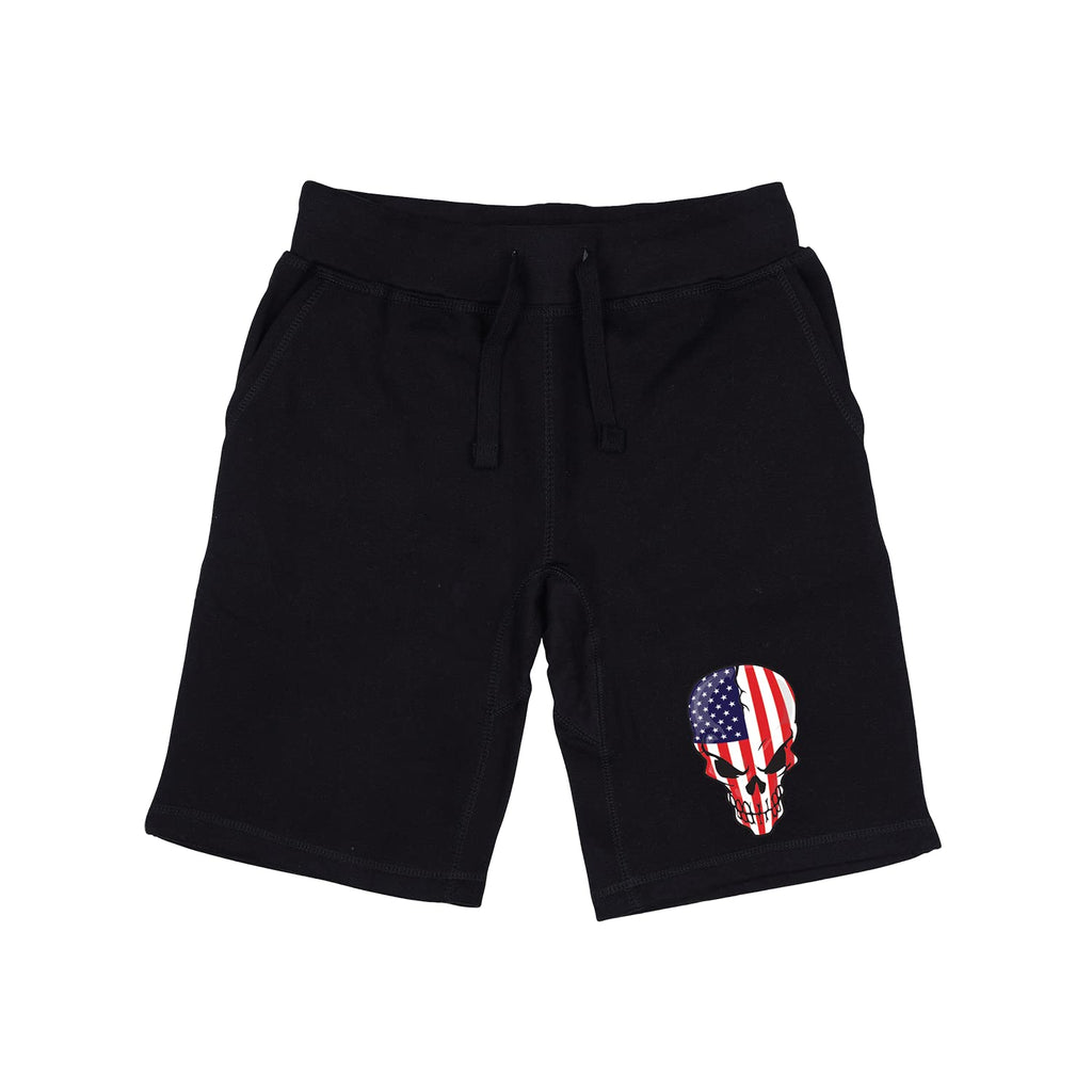 Graphic Shorts, Skull Flag, Black, L