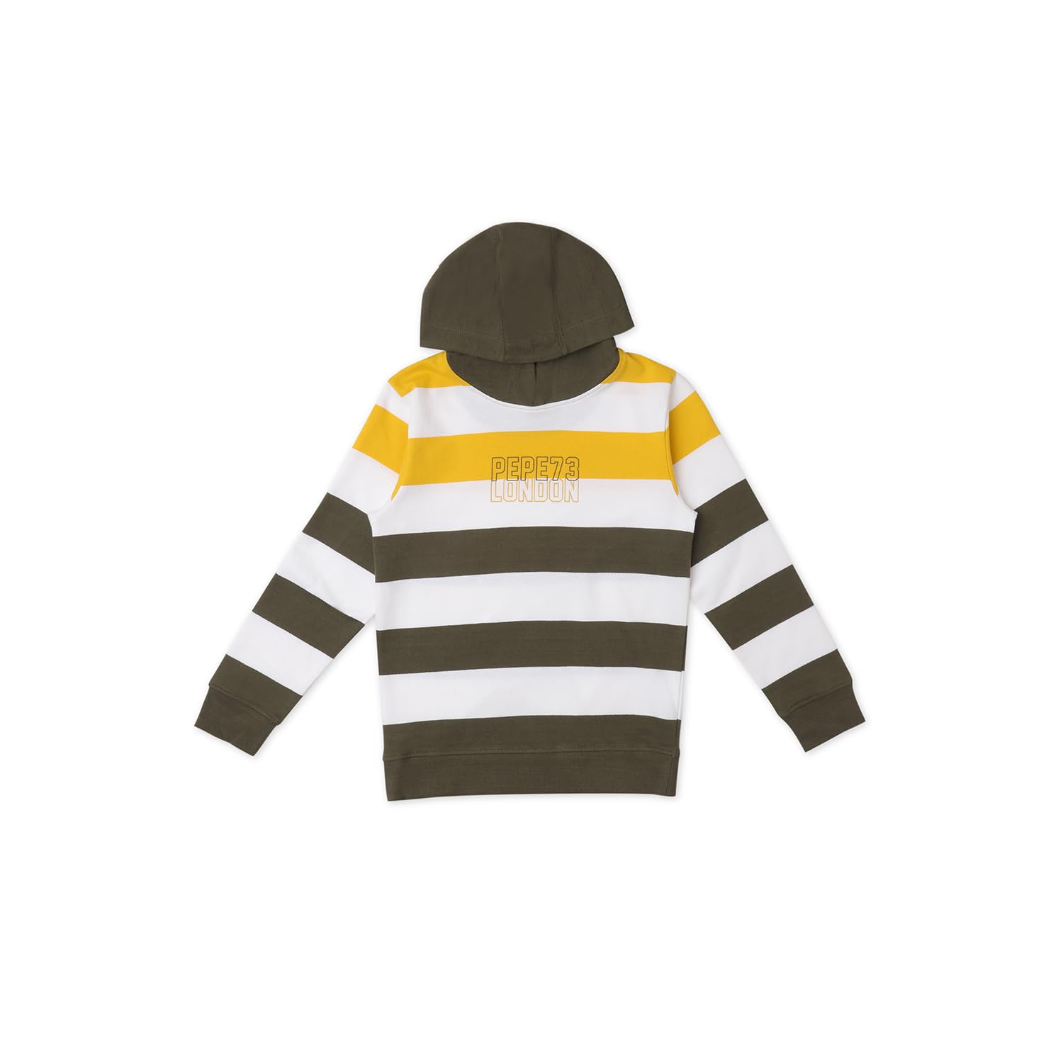 Boys Green Full Sleeve Hooded Sweatshirt