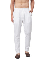 See Designs Mens White Solid Trouser Style Pyjamas - SDPJ104L (L)