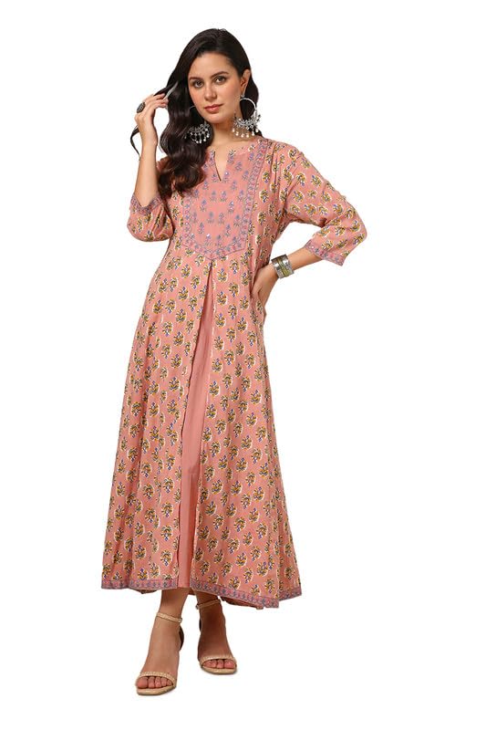 Soch Women Cotton Ethnic Motifs Dress with Sequence Work