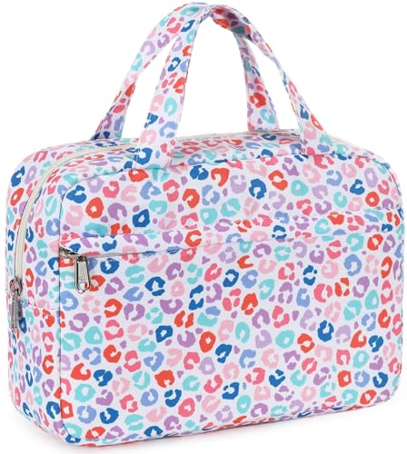 Makeup Bag for Women Cosmetic Bag Large Make Up Organizer Travel Toiletry Bags Waterproof Zipper Tote Pouch Purse for Girls