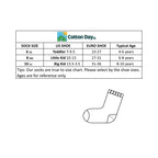 COTTON DAY 7 Days of the Week Gift Box Kids Girls Short Socks Cute Animal Floral Stripes Stars Seamless Toe 4-6 years (Size 6)