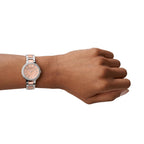 Fossil Women's Virginia Quartz Stainless Steel Three-Hand Watch, Color: Rose Gold/Silver (Model: ES3405)