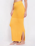 Clovia Women'S Knit Cotton Saree (Sw0048P07Xxl_Yellow)