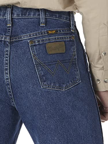 Wrangler Men's George Strait Cowboy Cut Original Fit Jean, Heavyweight Stone Denim, 36W x 34L