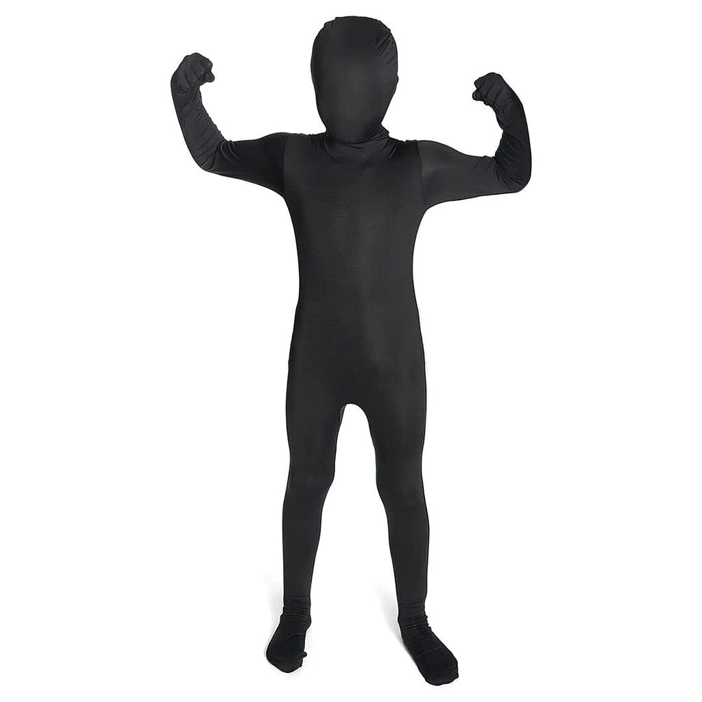 Morphsuits Kids Black Bodysuit Costume, Black Full Body Suit Halloween, All Black Costume Morph Suit Boys, Full Body Black Suit 