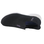 Skechers Women's Hands Free Slip-ins Go Walk 6-Fabulous View Sneaker, Black/Lavender, 8.5 Wide