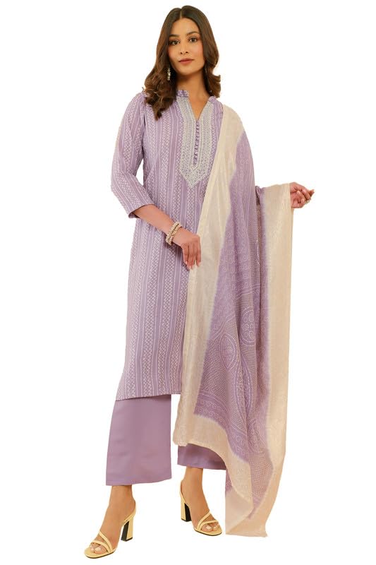 Soch Women Striped Print Viscose Blend Suit Set