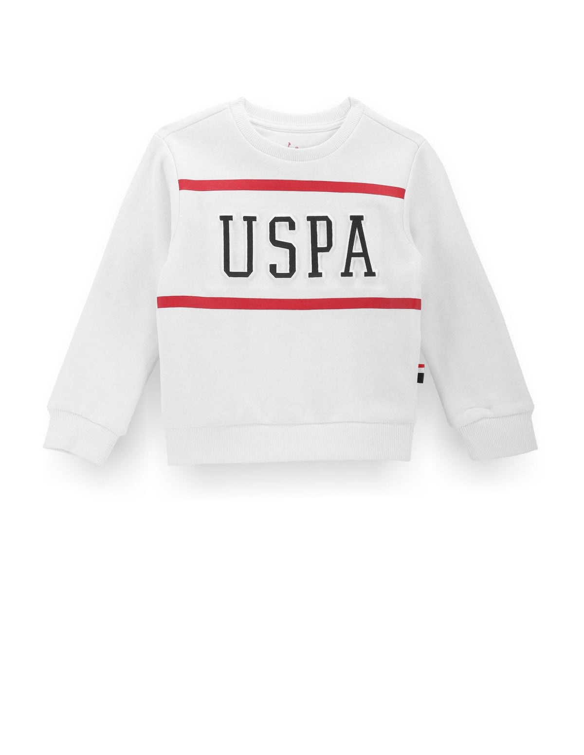 U.S. POLO ASSN. Kids Regular fit Cotton Crew Neck Sweatshirts (UKSWS0151_White_24M) 18-24