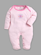 BabyGo Baby Romper 100% Cotton Rompers for New Born Baby|Sleepsuits for Baby Boys & Girls |Onesies| Infant Clothes|PINK| 0-3M| 3