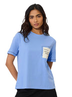 The Souled Store to Do List Cotton Women & Girls Short Sleeve Round Neck Graphic Printed Relaxed Fit T-Shirts Blue