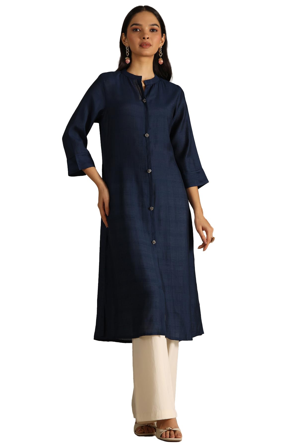 Soch Women Viscose Blend Solid Kurta