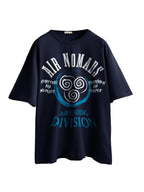 Bewakoof Official Avatar Merchandise Mens Graphic Printed Oversized Fit Half Sleeve Round Neck Cotton T-Shirt_631014_Blue_L