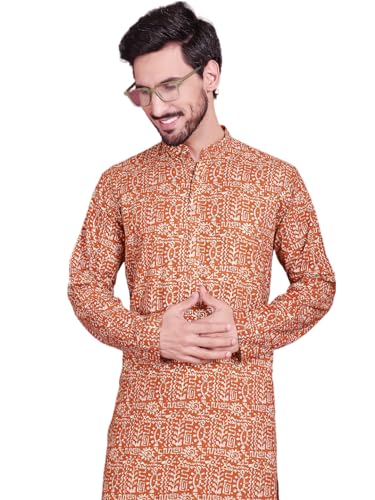 Jompers Mens Digital Print Kurta