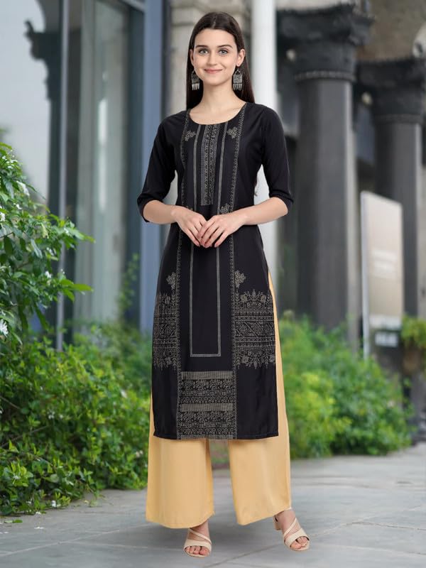 Tee Projekt Printed Crepe Kurti For Women Ll Vibrant Colour Kurti (Pack Of 6)