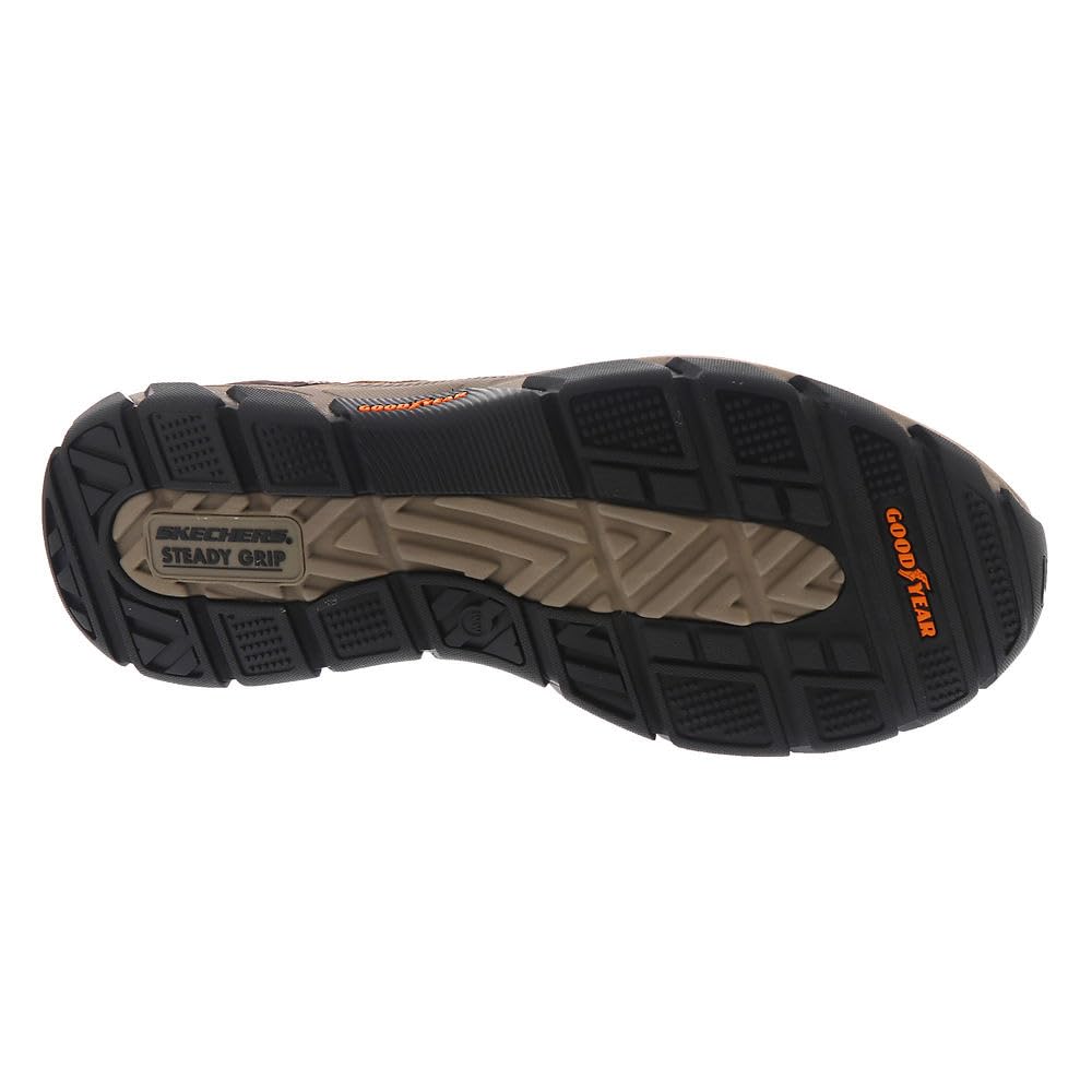 Skechers Men's Respected-Elgin 204810 Moc Toe Leather Slip-Ins, CDB (Crazy Horse Dark Brown), 11