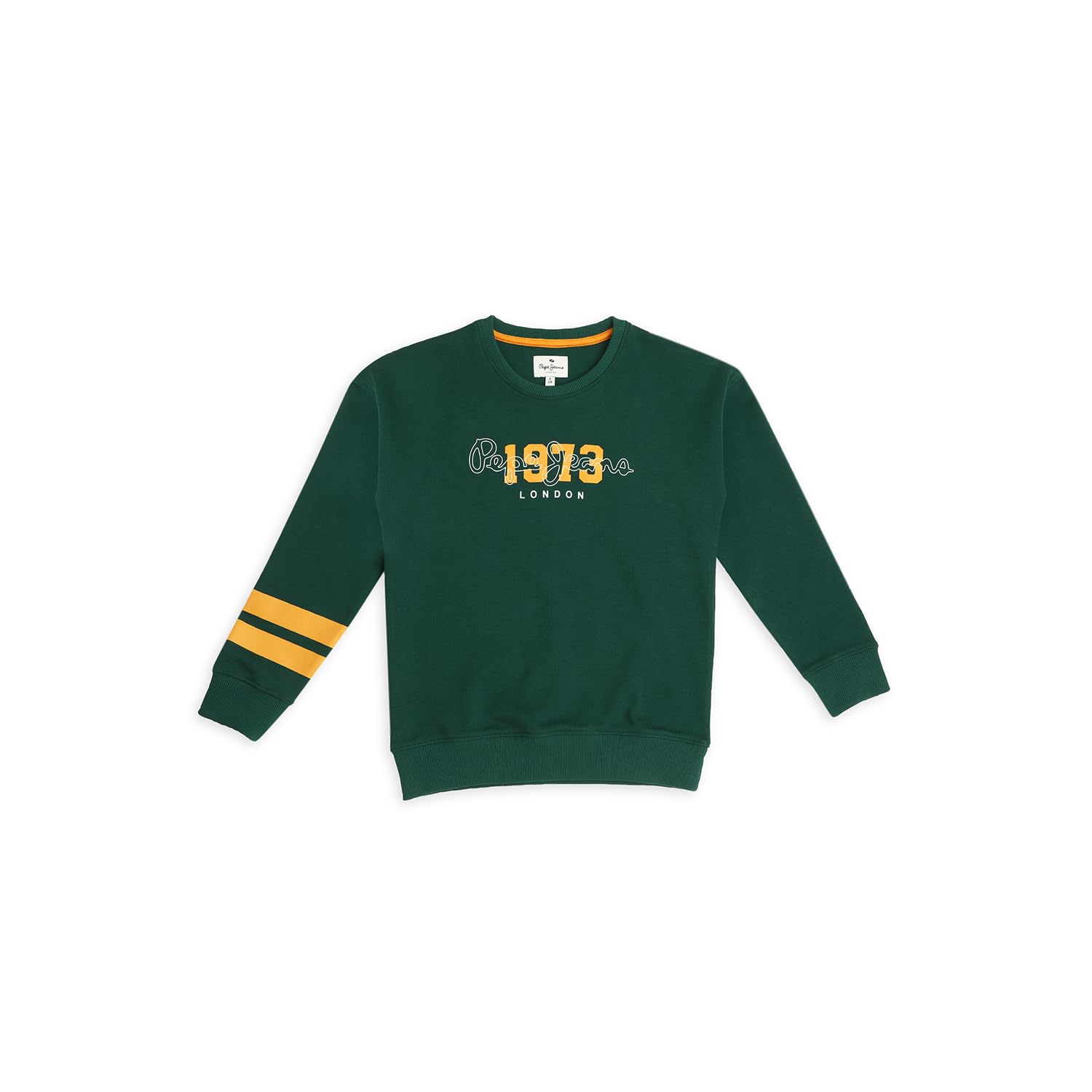 Pepe Jeans BoyS Cotton Crew Neck Sweatshirt (Pb581599_Ivy Green