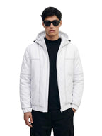The Indian Garage Co Mens Relaxed Fit Long Sleeves Hooded Textured Hoodie