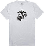 Graphic Tee,Eagle/Globe/Achor, White, M