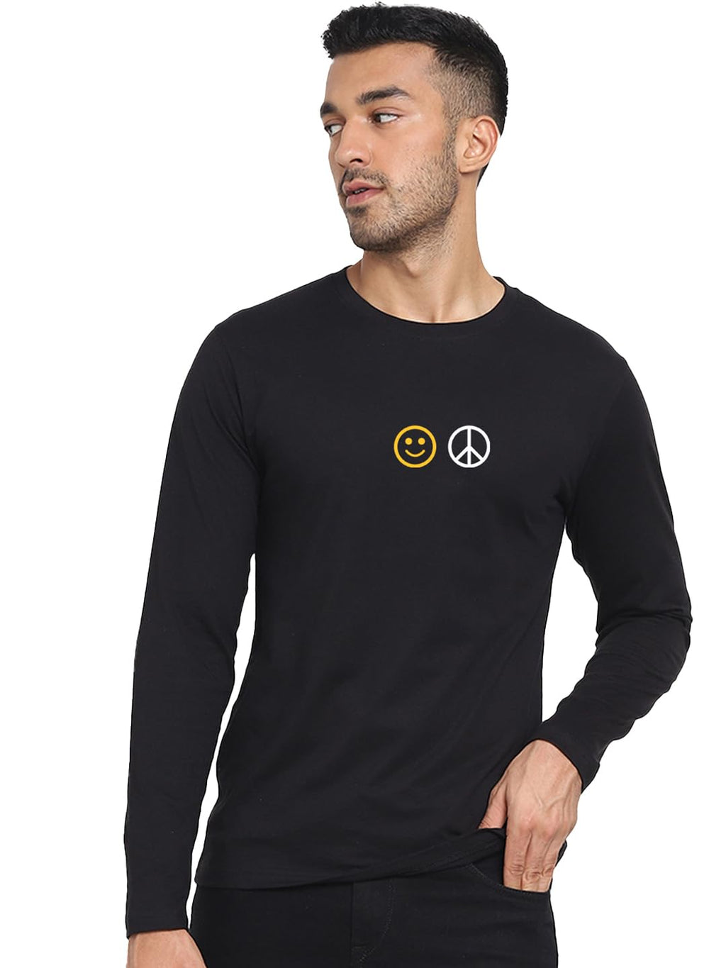 Bewakoof MenS Printeded Regular Fit T-Shirt_479633_Black_S