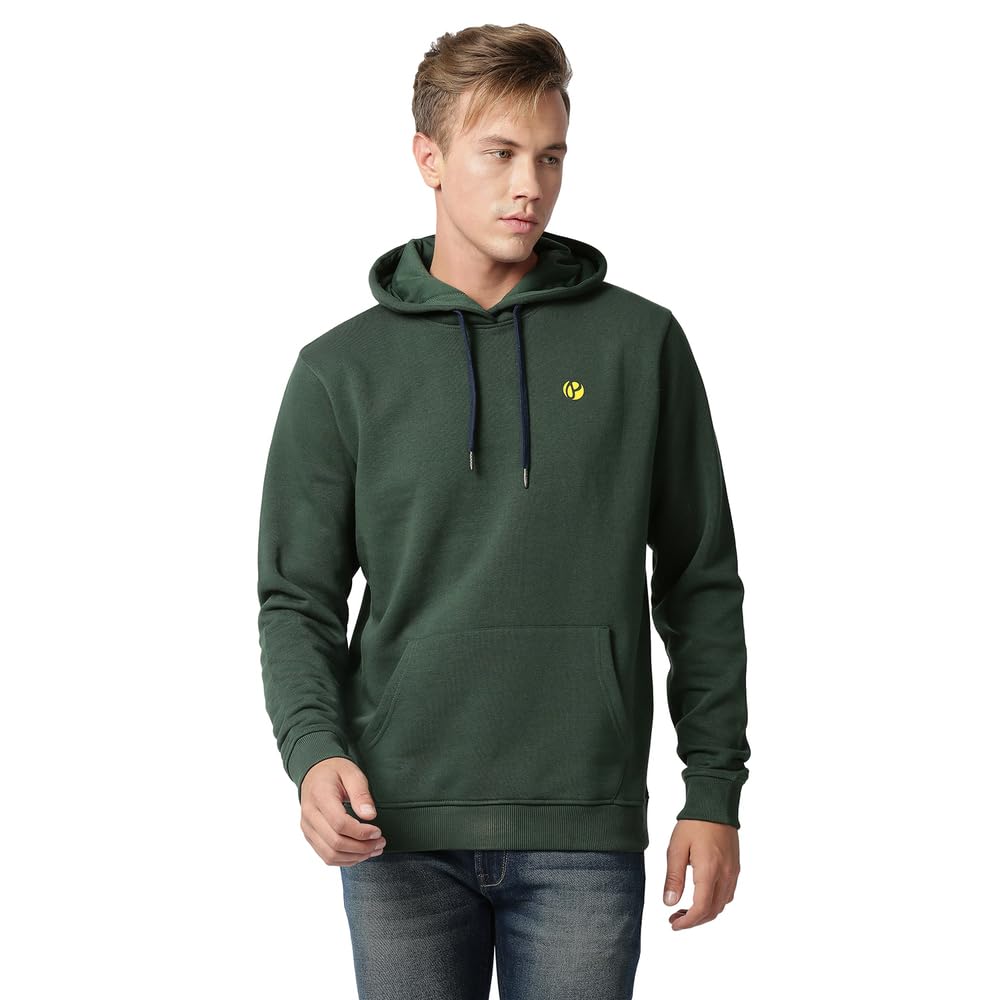 Pepe Jeans Mens Billi Hooded Sweatshirt, Green,Xl
