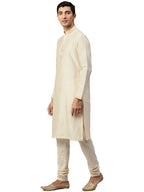 Manyavar Mens Silk Blend Regular Kurta Jacket Set