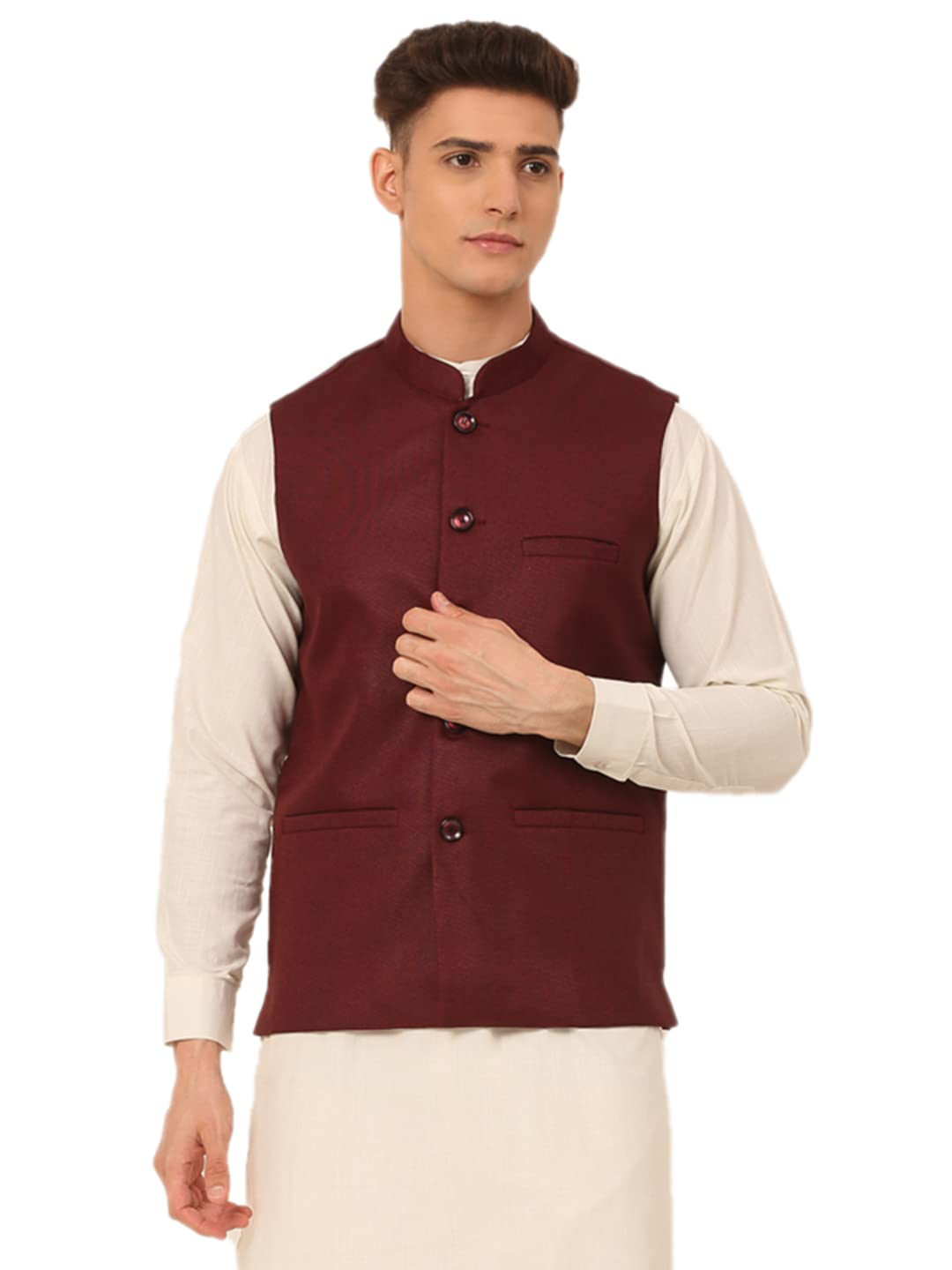Jompers Mens Solid Nehru Jackets