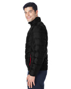 Mens Pelmo Insulated Puffer Jacket - BLAcK RED - S(D0102H7YFF2)