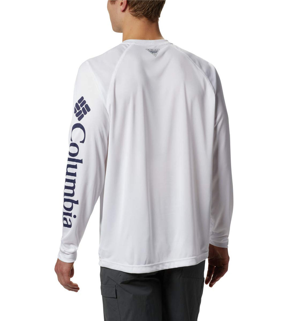 columbia Mens Terminal Tackle Long Sleeve Shirt, WhiteNightshade Logo, 3X Big