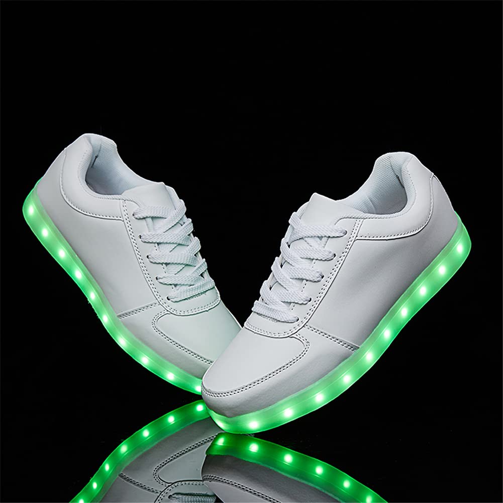 SANYES USB Charging Light Up Shoes Sports LED Shoes Dancing Sneakers SYDB551-White-36