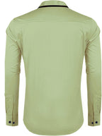 Zombom MenS Solid Cotton Blend Regular Fit Full Sleeves Casual Shirt With Spread Collar Shirt For Men