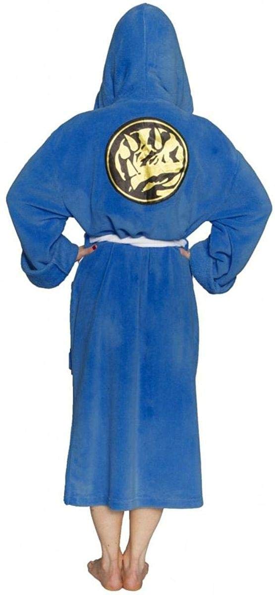 Power Rangers Men's Mighty Morphin Robe, Blue, One Size